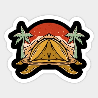 Adventure Awaits: Tenting Tranquility Sticker